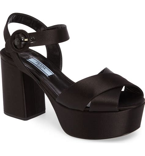 prada block heel platform sandal|prada heels price.